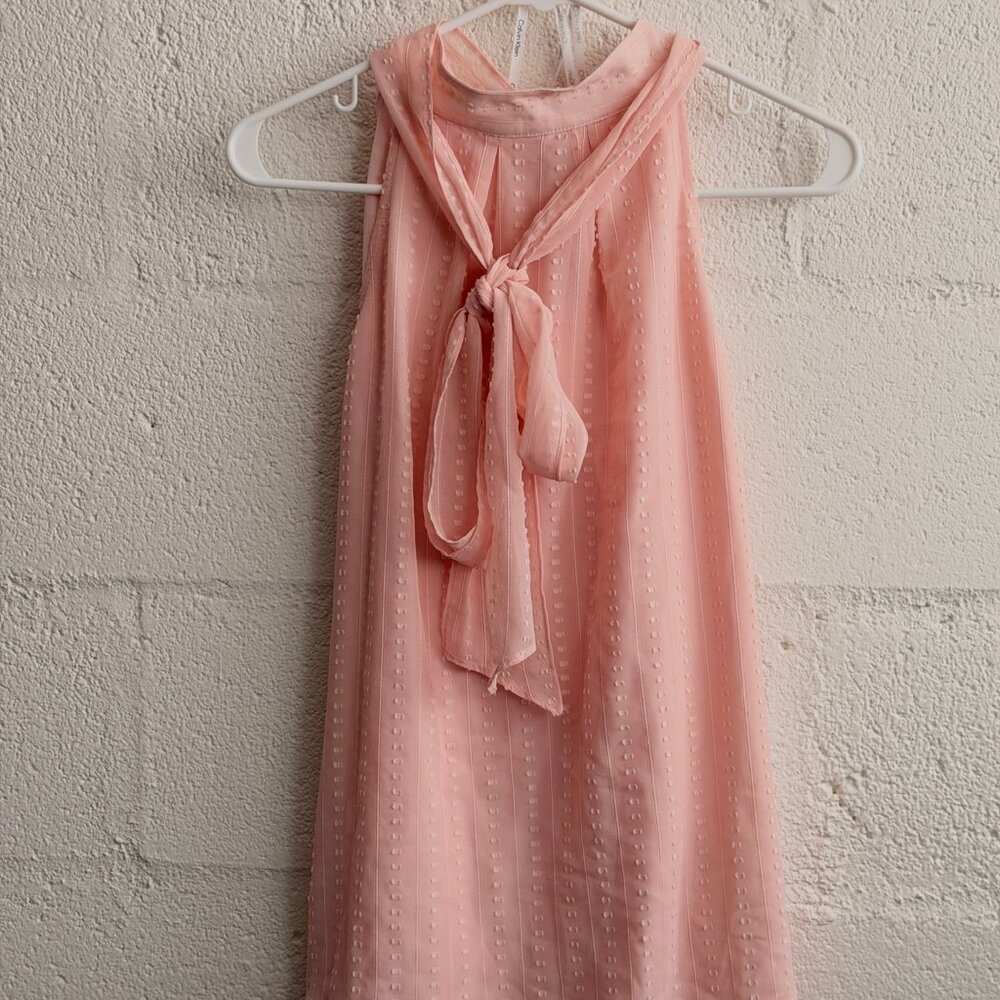 Calvin Klein Peach Sleeveless High Neck Blouse - Picture 3 of 7